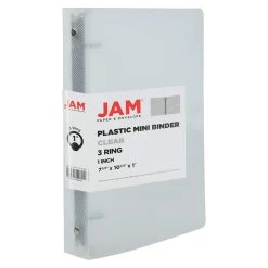Coupon 🌟 JAM Paper 1" Clear Plastic Mini 3-Ring Binder ✔️