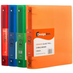 Best Pirce 👏 JAM Paper 1" Mixed Colors Plastic 3-Ring Binders, 4ct. 🎉