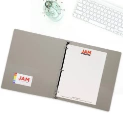 Flash Sale 🔥 JAM Paper 0.75" Glass Twill Plastic 3-Ring Binder 😀 -Jam Paper Shop D341568S 5