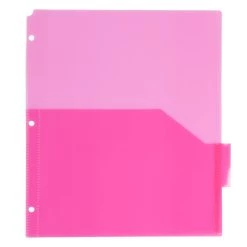 New 🔥 JAM Paper 9.75" x 11.5" 5-Tab Plastic Index Tab Dividers with Double Pockets 🎉 -Jam Paper Shop D341597S 5