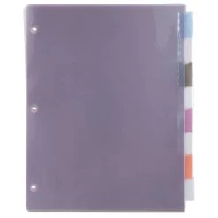 Hot Sale 🎁 JAM Paper 8.5" x 11" 8-Tab Plastic Index Tab Dividers, 6 Pack ⭐