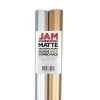 Best deal ✨ JAM Paper Matte Gold & Silver Foil Gift Wrap Set 🔥 -Jam Paper Shop D341676S 1