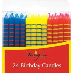 Hot Sale ❤️ JAM Paper Primary Colors 🎂 Birthday Candle Sticks, 24ct. ❤️