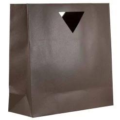 Best deal 😍 JAM Paper Chocolate Brown Large Heavy Duty Triangular Handle Gift Bags, 3ct. 👏