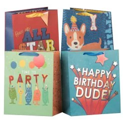 Cheapest 🔥 JAM Paper Large Colorful 🥳 Birthday Gift Bag Assortments, 12ct. 🛒