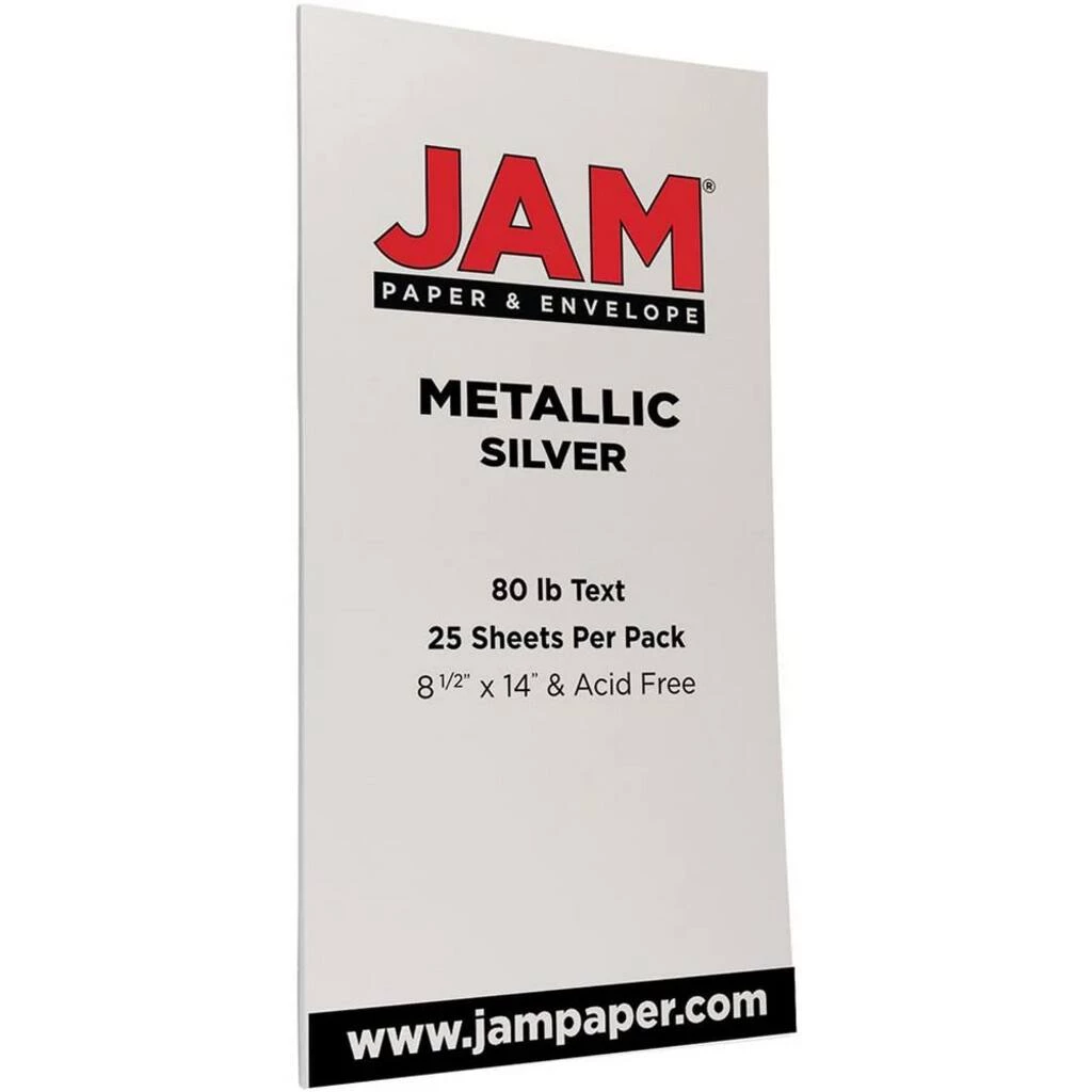 Budget π₯° JAM Paper Silver Stardream Metallic 8.5" x 14" 80lb. Legal Paper, 25 Sheets β€οΈ 4 Budget π₯° JAM Paper Silver Stardream Metallic 8.5" x 14" 80lb. Legal Paper, 25 Sheets β€οΈ - Image 2