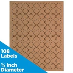 Coupon 🤩 JAM Paper Brown Kraft Circle Label Stickers 🔔 -Jam Paper Shop D342643S 2