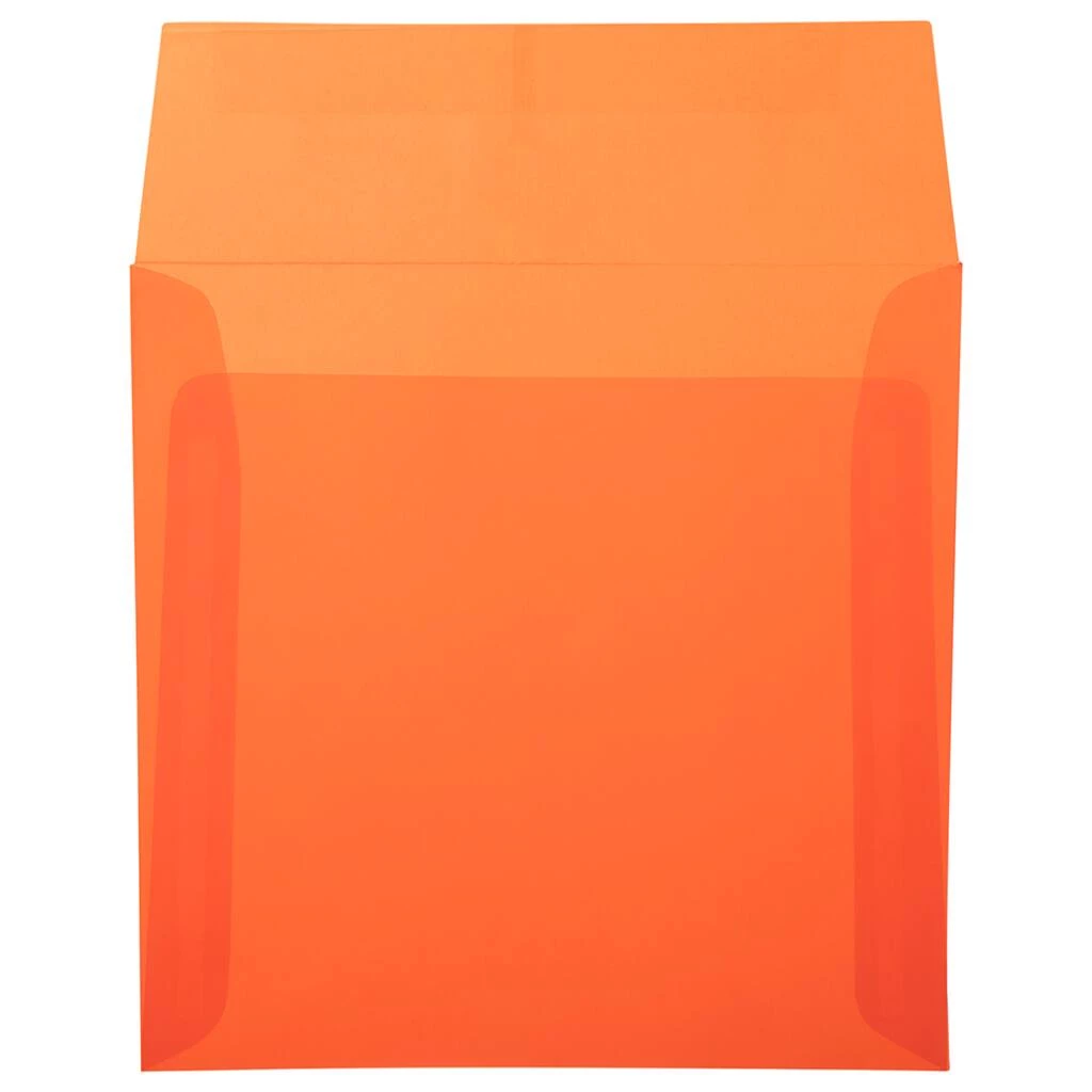 Hot Sale π JAM Paper 6.5" Glamour Orange Square Translucent Vellum Envelopes, 25ct. π₯° 4 Hot Sale π JAM Paper 6.5" Glamour Orange Square Translucent Vellum Envelopes, 25ct. π₯° - Image 2