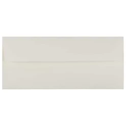Promo 🤩 JAM Paper 4.12" x 9.5" Natural White Wove Strathmore Business Envelopes, 50ct. 🛒