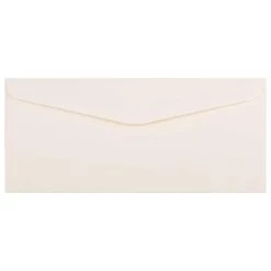 Coupon 🎁 JAM Paper 4.12" x 9.5" Natural White Linen Strathmore Business Envelopes, 50ct. ❤️