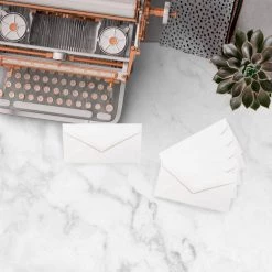 New 👍 JAM Paper 3.875" x 7.5" Bright White Wove Monarch Strathmore Invitation Envelopes, 50ct. 🌟 -Jam Paper Shop D343221S 3