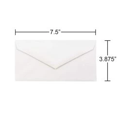 New 👍 JAM Paper 3.875" x 7.5" Bright White Wove Monarch Strathmore Invitation Envelopes, 50ct. 🌟 -Jam Paper Shop D343221S 4