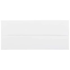 Hot Sale ⌛ JAM Paper 4.12" x 9.5" Bright White Linen Strathmore Business Envelopes, 50ct. 🥰