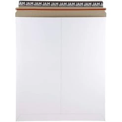 New 🔔 JAM Paper 12.75" x 15" White Flat Photo Mailer Peel & Seal Closure Envelopes, 6ct. 👏