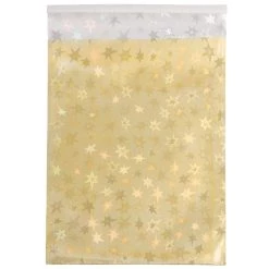 Wholesale 🤩 JAM Paper 6.25 x 7.875" Gold Stars Foil Open End Envelopes with Self Adhesive Closure, 25ct. 💯