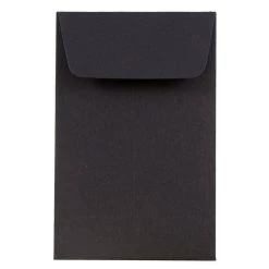 Hot Sale ⌛ JAM Paper 2.25" x 3.5" Smooth Black Coin Business Envelopes, 50ct. ✔️