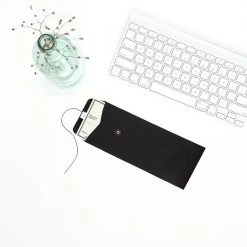 Promo 😀 Jam Paper 9.5" x 4.125" Black Linen Business Envelopes with Button & String Closure, 50ct. ⭐ -Jam Paper Shop D344334S 3