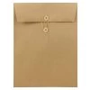 Best Pirce ❤️ JAM Paper 9" x 12" Brown Kraft Booklet Envelopes with Button & String Closure, 25ct. 🛒 -Jam Paper Shop D344551S 1