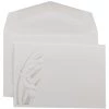 Hot Sale ⌛ JAM Paper 4.88" x 3.38" White with Pearl Calla Lily Wedding Invitation Set, 100ct. ⭐