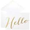 Brand new 😍 JAM Paper A1 White with Gold Script Blank Greeting Cards & Envelopes, 10ct. ⭐ -Jam Paper Shop D344688S 1