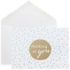 Deals 💯 JAM Paper A1 White & Gold Dots Blank Greeting Cards & Envelopes, 10ct. ✔️ -Jam Paper Shop D344690S 1