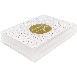 Deals 💯 JAM Paper A1 White & Gold Dots Blank Greeting Cards & Envelopes, 10ct. ✔️ -Jam Paper Shop D344690S 4