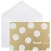 Best Sale ❤️ JAM Paper 3.5" x 4.875" Gold Polka Dot Thank You Cards & Envelopes, 10ct. 🤩