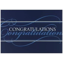 Best deal 🎉 JAM Paper White & Blue Script Blank Congratulations Cards & Envelopes Set 🔔