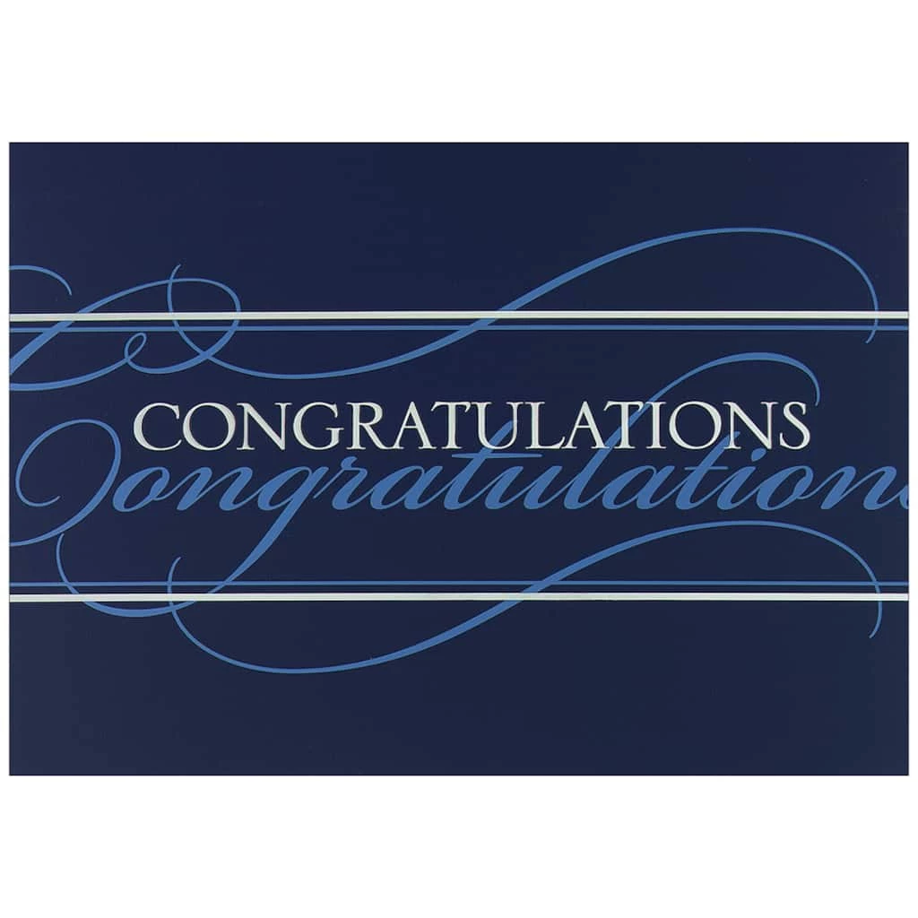 Best deal π JAM Paper White & Blue Script Blank Congratulations Cards & Envelopes Set π 3 Best deal π JAM Paper White & Blue Script Blank Congratulations Cards & Envelopes Set π