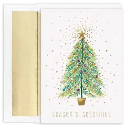 Best Pirce 🔔 JAM Paper Sparkle Tree 🎁 Christmas Cards & Envelopes Set ⌛