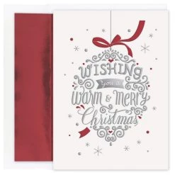 Flash Sale ⌛ JAM Paper Sentiments Ornament 🔔 Christmas Cards & Envelopes Set 😍
