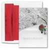 Buy ❤️ JAM Paper Snowy Trail Blank ❄ Christmas Cards & Envelopes Set 🎉 -Jam Paper Shop D345044S 1