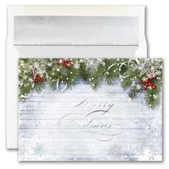 Top 10 👍 JAM Paper Snowy Sentiment Blank 🔔 Christmas Cards & Envelopes Set ✔️