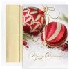 Buy ✨ JAM Paper Red & Gold Ornaments Blank 🎅 Christmas Cards Set, 18ct. ⌛ -Jam Paper Shop D345067S 1