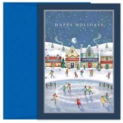 Best Sale 🔥 JAM Paper 5" x 7" Holiday Village Cards & Matching Envelopes Set, 18ct. 🎁
