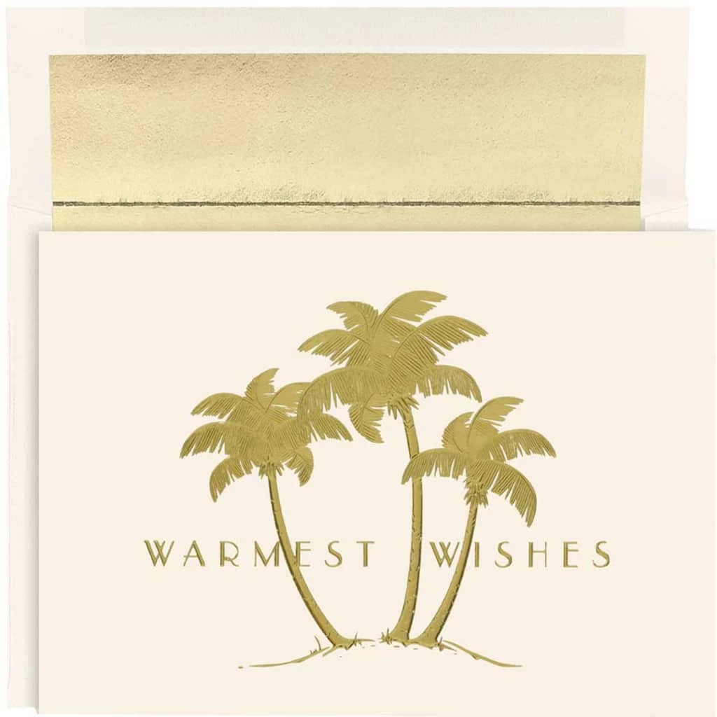Budget β€οΈ JAM Paper Gold Palm Trees Blank π Christmas Cards Set, 18ct. β 3 Budget β€οΈ JAM Paper Gold Palm Trees Blank π Christmas Cards Set, 18ct. β