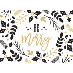 Budget ❤️ JAM Paper Black & Gold Peace & Joy 🔔 Christmas Cards Set 🥰 -Jam Paper Shop D345110S 3