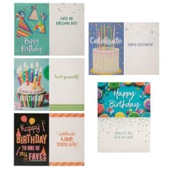 Promo 🎉 JAM Paper 4" x 6" 🥳 Birthday Bash Assortment Cards & Matchings Envelope Set, 10ct. 😀 -Jam Paper Shop D345214S 3