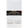 Flash Sale ⌛ JAM Paper White Rectangular Plastic Lined Table Cover, 54" x 108" ✨ -Jam Paper Shop D345235S 1