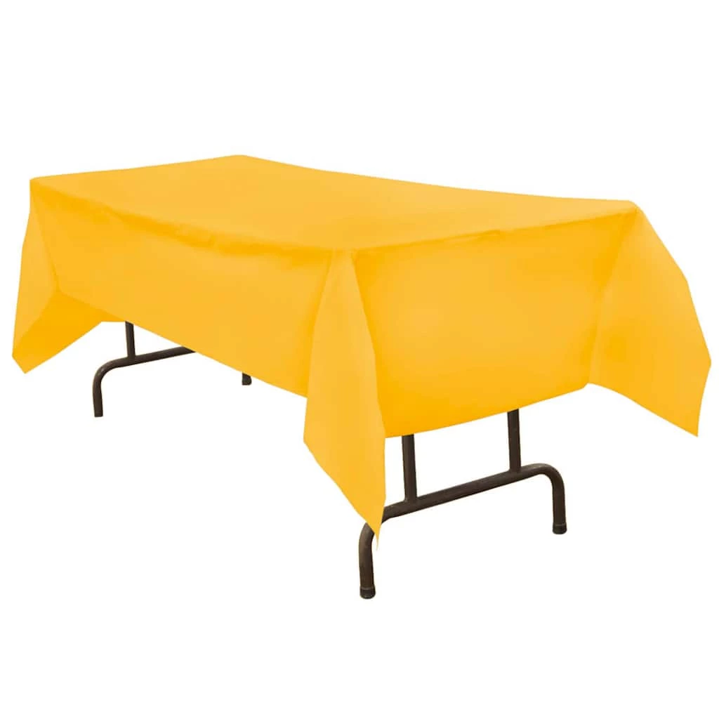 Flash Sale π― JAM Paper Yellow Rectangular Plastic Table Cover, 54" x 108" π― 4 Flash Sale π― JAM Paper Yellow Rectangular Plastic Table Cover, 54" x 108" π― - Image 2