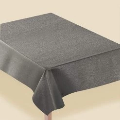 Brand new 🎁 JAM Paper Metallic Pewter Gray Rectangular Fabric Tablecloth, 60" x 84" 😀