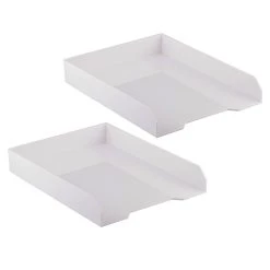 Wholesale 👏 JAM Paper White Stackable Office Desk Supply & Paper Organizer Set ⭐ -Jam Paper Shop D345420S 3