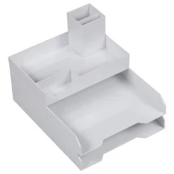 Cheapest 🔔 JAM Paper White Stackable Deluxe Desktop Organizer Set 🤩