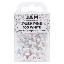 Best deal 🛒 JAM Paper White Standard Push Pins, 2 Packs of 100 😉