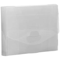 Coupon 🌟 JAM Paper 4" x 6" Clear Plastic Tuck Flap Portfolio, 4ct. ❤️