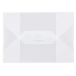 Cheap ✔️ JAM Paper 5.5" x 7.5" Clear Frost Tuck Flap Closure Plastic Envelope 🥰