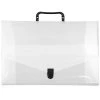 Deals 😉 JAM Paper Clear Grid 10" x 15" Plastic Portfolio Briefcase 👏 -Jam Paper Shop D345520S 1