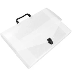 Deals 😉 JAM Paper Clear Grid 10" x 15" Plastic Portfolio Briefcase 👏 -Jam Paper Shop D345520S 3