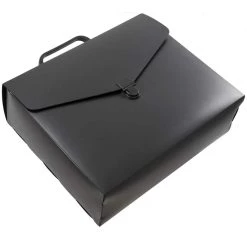 Promo 🔔 JAM Paper 10" x 12" Black Plastic Portfolio File Carry Case 😀 -Jam Paper Shop D345525S 3