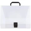 Brand new 😍 JAM Paper Clear 12.75" x 9.5" Plastic Portfolio Briefcase ⌛ -Jam Paper Shop D345527S 1